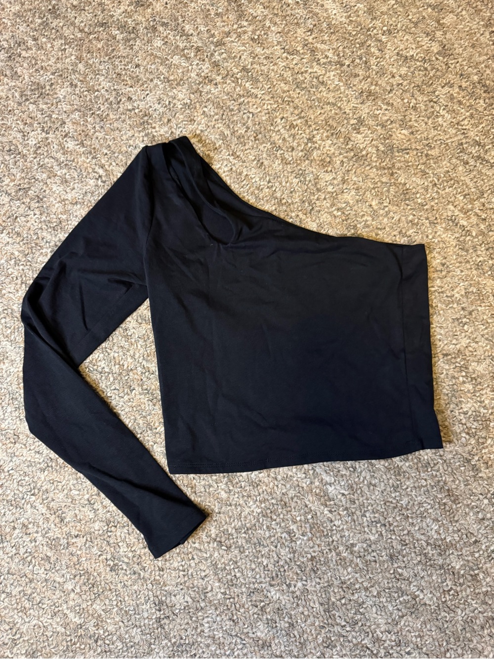 Abercrombie & Fitch Black one shoulder asymmetrical top